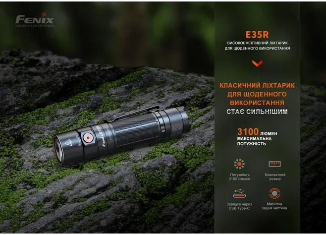 Ліхтар Fenix E35R + дифузор AOD-S V2.0  Фото 4